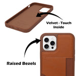 Slim Leather Wallet With Card Holder Case For iPhone 12 / 12 Pro