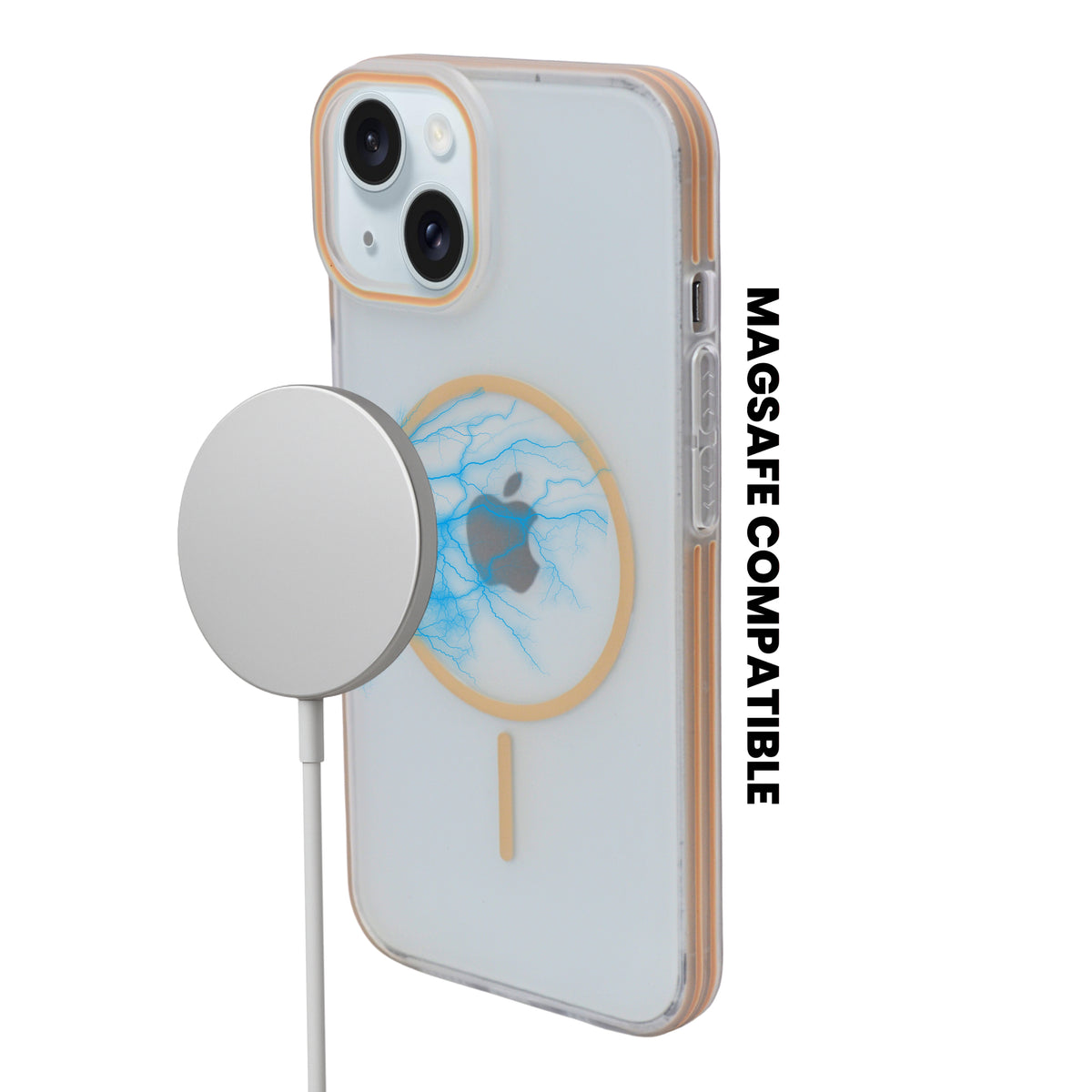 Crystal Clear Shockproof MagSafe Phone Case for iPhone 15