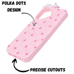 3D Cartoon Character with Polka Dots Soft Phone Case for iPhone 16