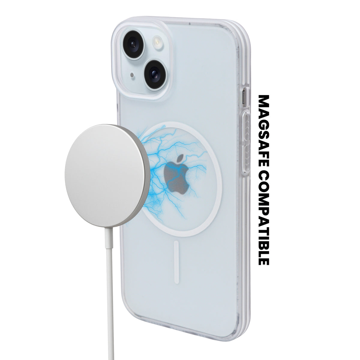 Crystal Clear Shockproof MagSafe Phone Case for iPhone 15