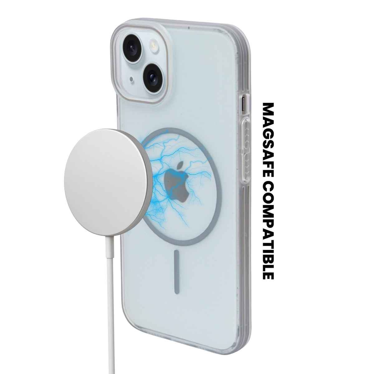 Crystal Clear Shockproof MagSafe Phone Case for iPhone 15
