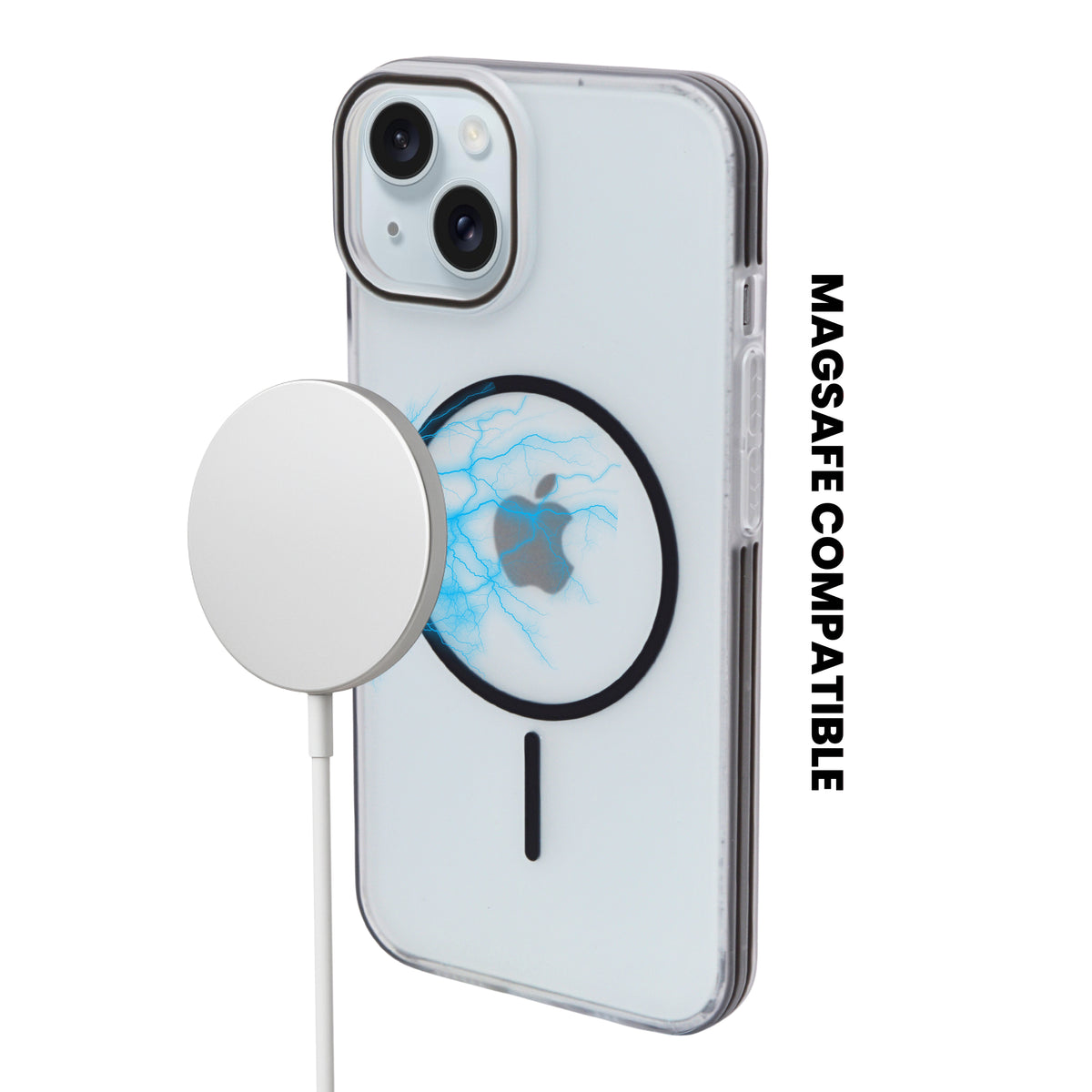 Crystal Clear Shockproof MagSafe Phone Case for iPhone 15