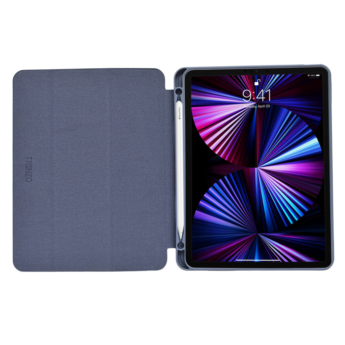 Trifold Stand Smart Folio Case with In-Built Pen Holder for iPad Pro 11
