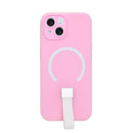 Frosty Matte with Silicone Finger Loop Phone Case for iPhone 14 Plus / 15 Plus
