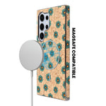 Cork Texture Printed MagSafe Compatible Phone Case for Samsung Galaxy S24 Ultra