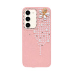 Luxury Glitter Finish with 3D Pearl Flower Design Phone Case for Samsung Galaxy S23