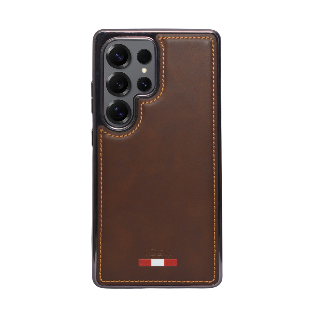 Premium Classic Leather Stitch Design Phone Case for Samsung S25 Ultra