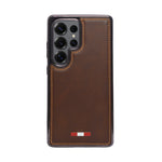 Premium Classic Leather Stitch Design Phone Case for Samsung S25 Ultra
