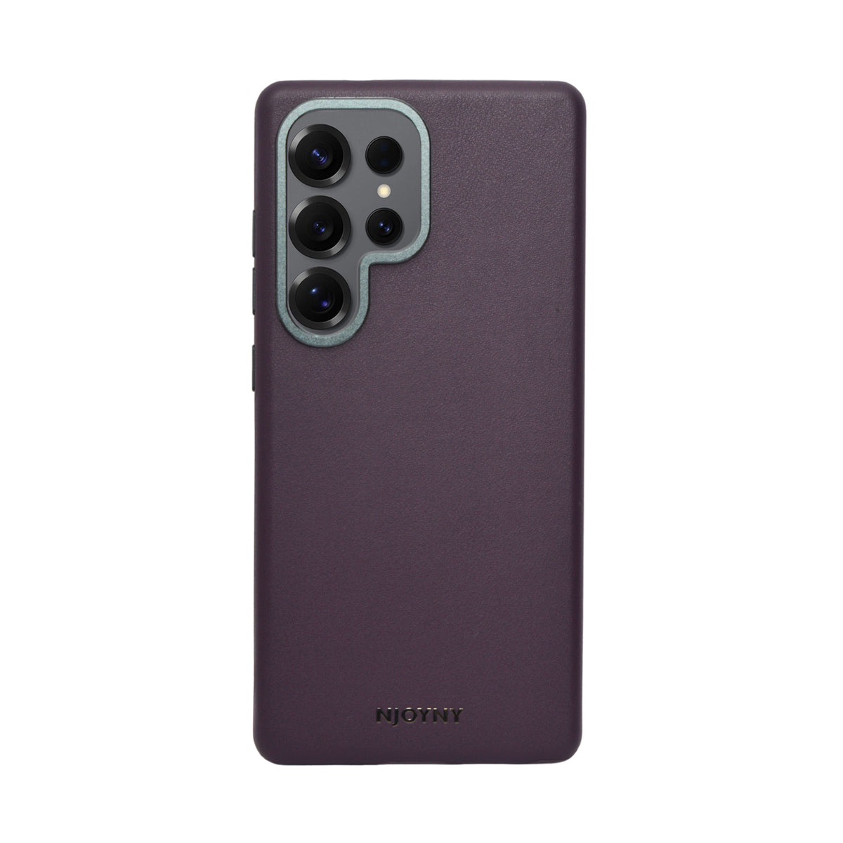 Leather Texture with Metallic Camera Frame Phone Case for Samsung S25 Ultra