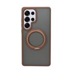 Premium Matte MagSafe with 360 Rotating Metal Stand Phone Case for Samsung S25 Ultra