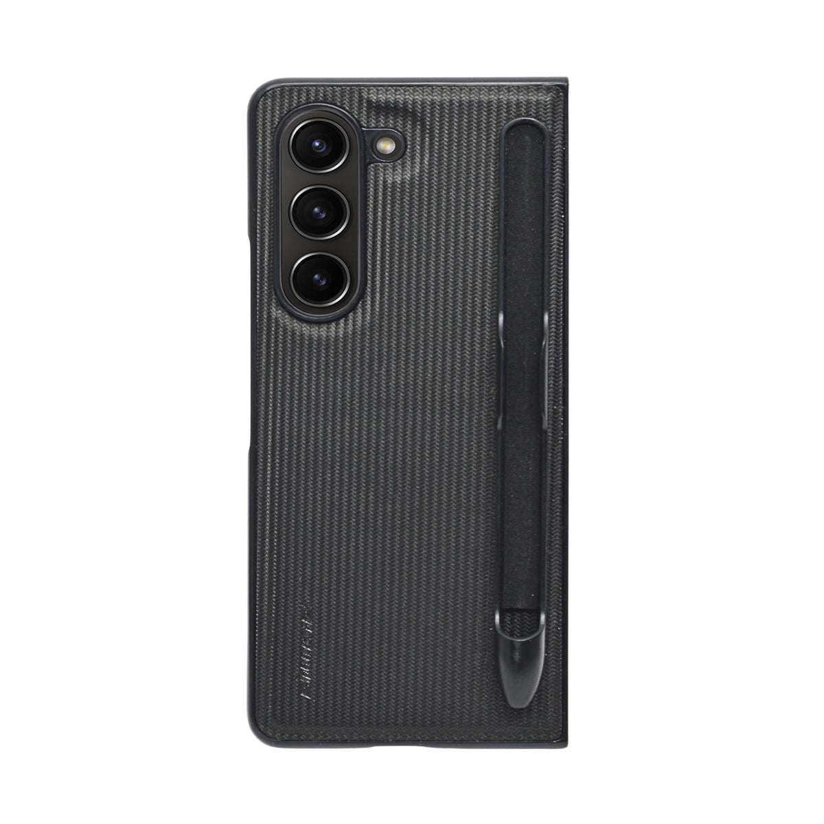 Carbon Fiber Texture S Pen Holder Protective Phone Case for Samsung Galaxy Z Fold 5