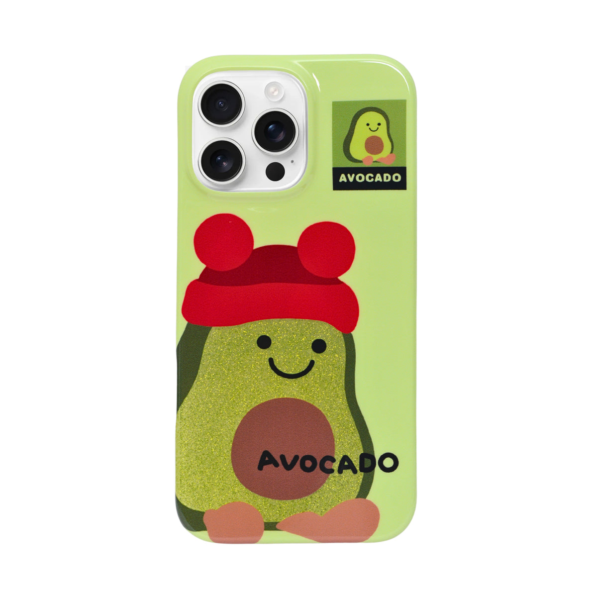 Cute Cartoon Avocado Design Soft Phone Case for iPhone 16 Pro