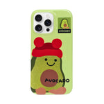 Cute Cartoon Avocado Design Soft Phone Case for iPhone 16 Pro