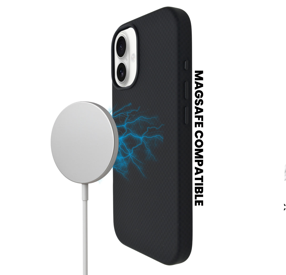 Sleek Carbon Fiber MagSafe Compatible Phone Case for iPhone 17