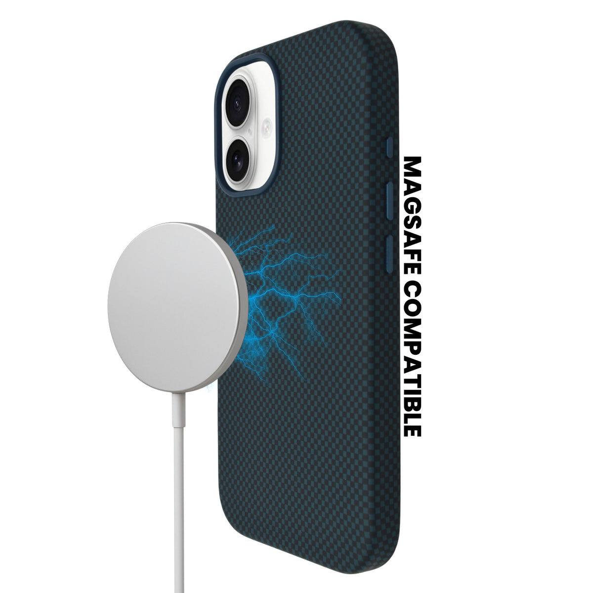 Sleek Carbon Fiber MagSafe Compatible Phone Case for iPhone 17