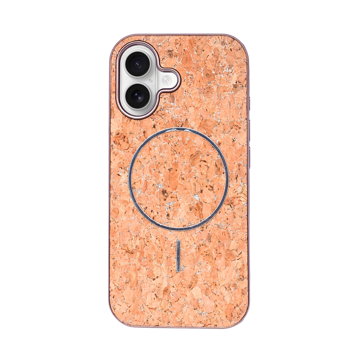 Cork Texture Printed MagSafe Compatible Phone Case for iPhone 17