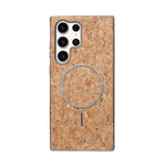 Cork Texture Printed MagSafe Compatible Phone Case for Samsung Galaxy S23 Ultra