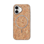 Cork Texture Printed MagSafe Compatible Phone Case for iPhone 16