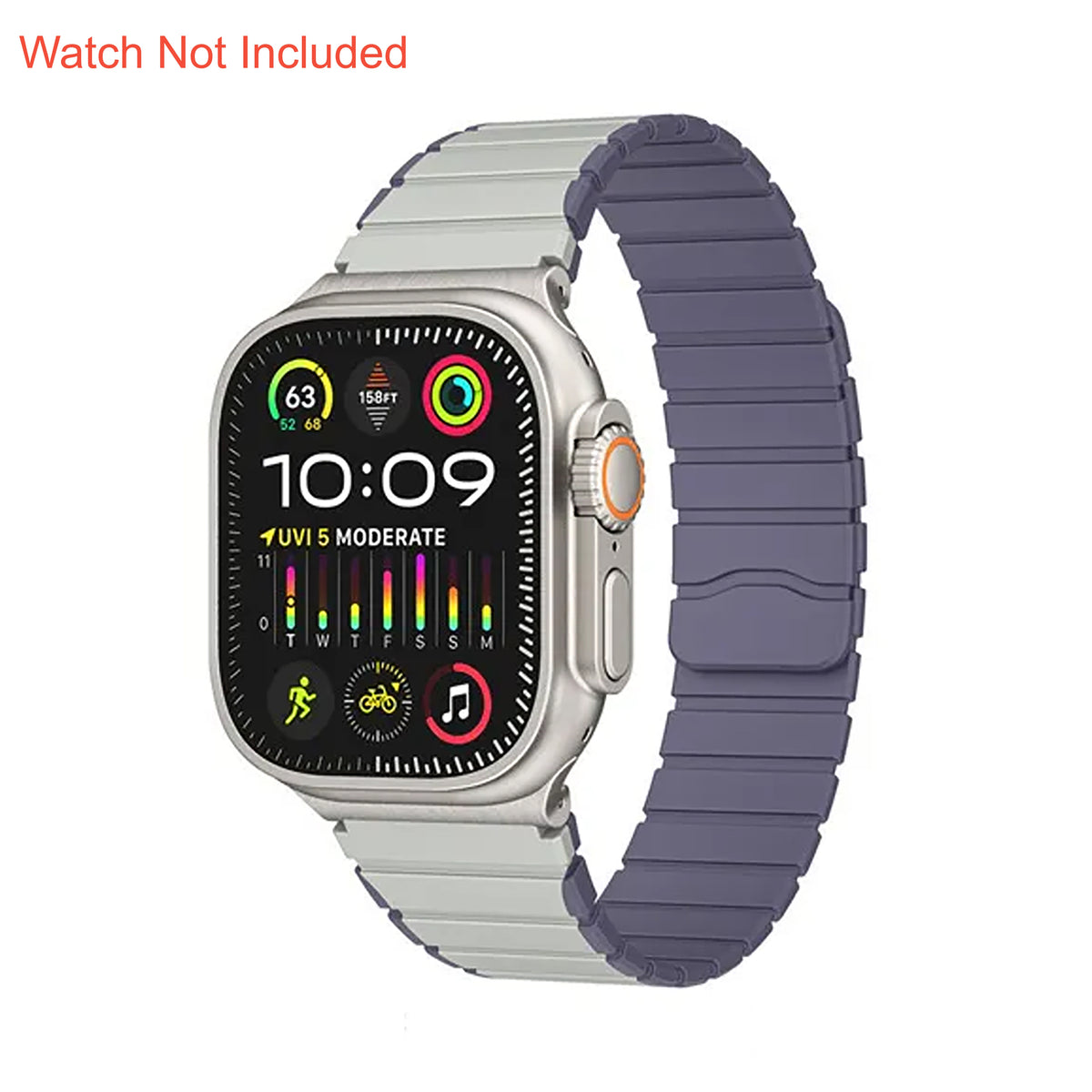 Luxury Magnetic Strap for iWatch 49mm (Ultra 2/Ultra), 46mm, 45mm, 44mm, 42mm – Compatible with Series 10/9/8/7/6/5/4/3/2/1/SE – Adjustable & Secure Fit