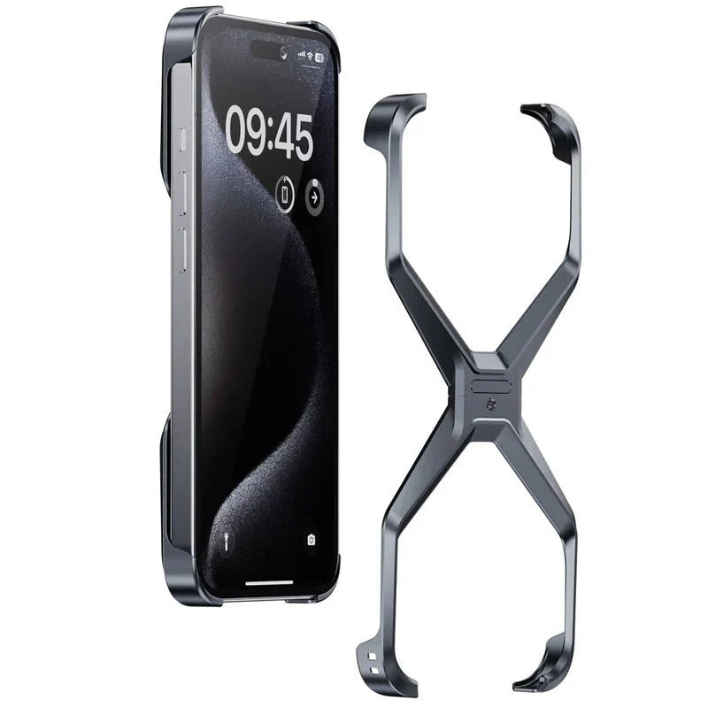 X Shape Ultra Slim Premium Frameless Metal Case for Your iPhone