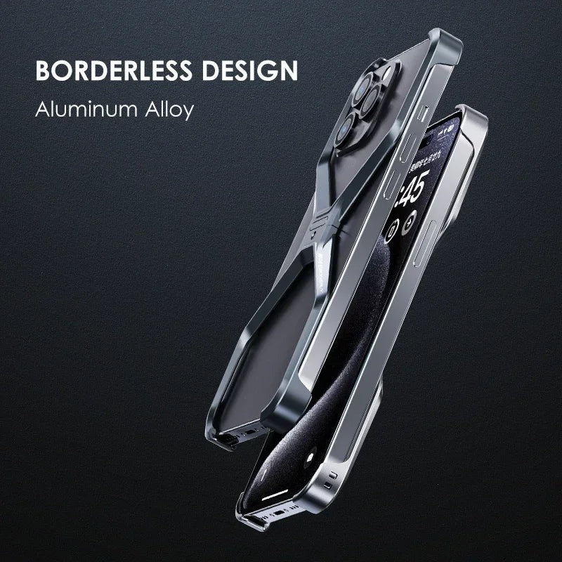 X Shape Ultra Slim Premium Frameless Metal Case for Your iPhone