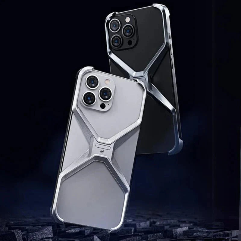X Shape Ultra Slim Premium Frameless Metal Case for Your iPhone