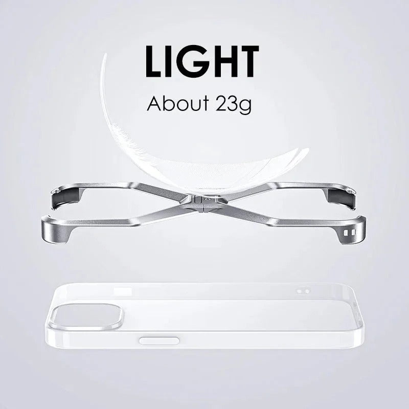 X Shape Ultra Slim Premium Frameless Metal Case for Your iPhone